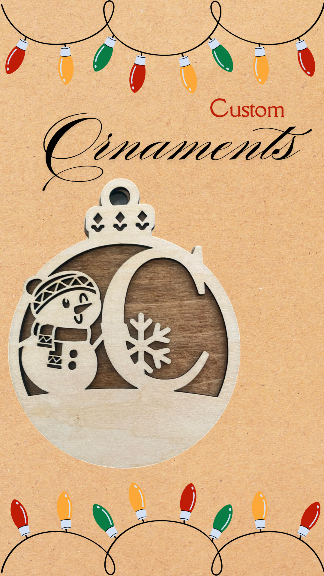 Custom Snowman Ornament
